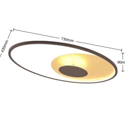 LED-loftlampe Feival, 73 cm, rust/guld, dæmpbar^Lindby Online