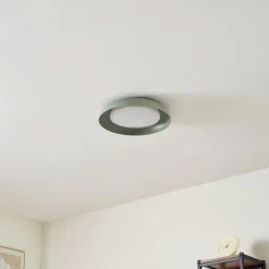 Lindby LED-loftlampe Florie, grøn, metal, Ø 40 cm