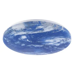 Børn Lindby LED-loftlampe Gaios Ø 38 cm, blå, CCT, dæmpbar