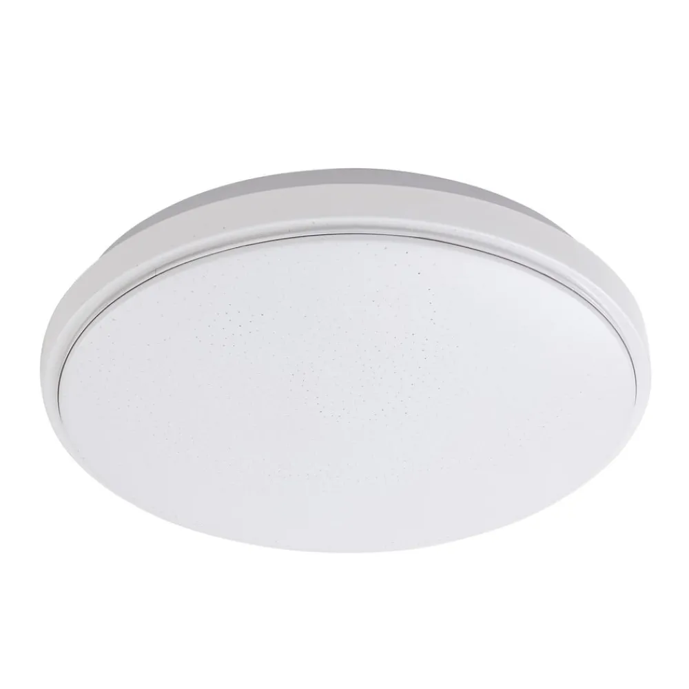 Lindby Gang|Loftlamper>LED-loftlampe Glamo, Ø 39 cm, krom, hvid, IP44
