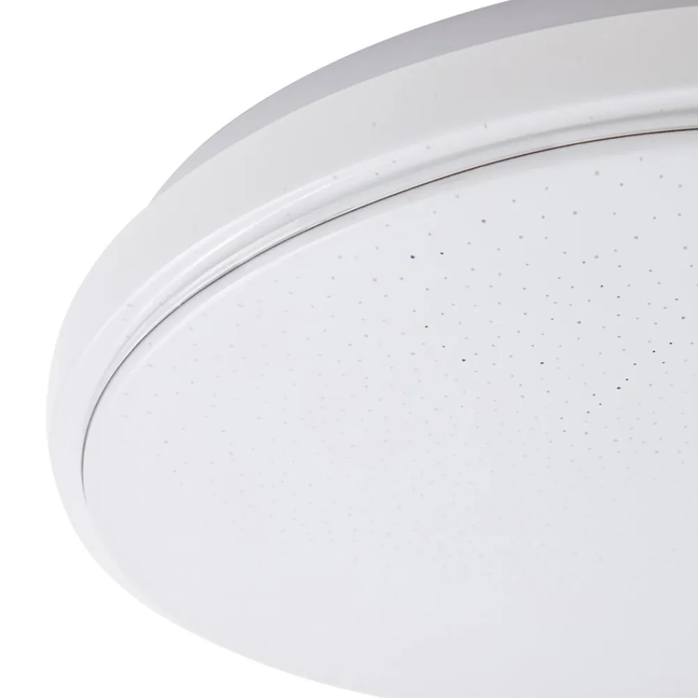 Lindby Gang|Loftlamper>LED-loftlampe Glamo, Ø 39 cm, krom, hvid, IP44