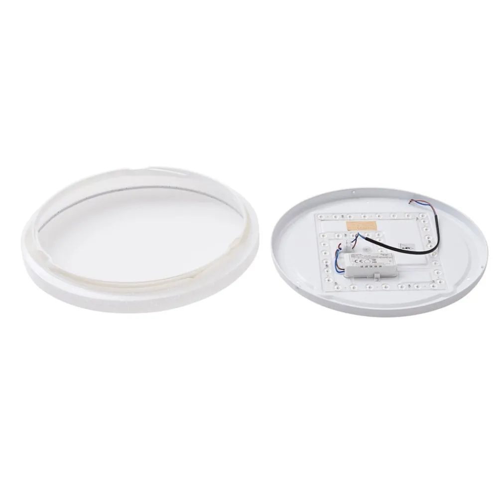 Lindby Gang|Loftlamper>LED-loftlampe Glamo, Ø 39 cm, krom, hvid, IP44