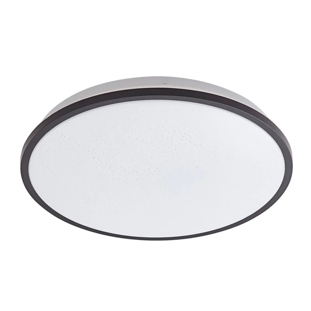 Lindby Loftlamper|Loftlamper>LED-loftlampe Glane, Ø 38 cm, sort/hvid, IP44