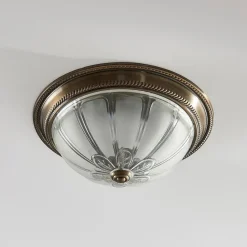 LED-loftlampe Henja, antik messing, Ø 32 cm, dæmpbar^Lindby Best