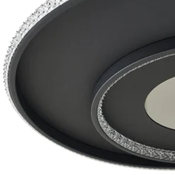 LED-loftlampe Inessa, Ø 51 cm, sort, CCT, dæmpbar^Lindby Discount