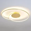 Lindby LED-loftlampe Joline, Ø 74 cm, guldfarvet, metal