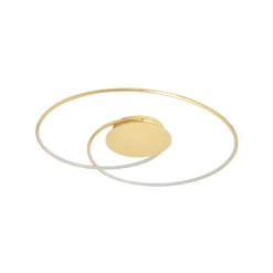 Lindby LED-loftlampe Joline, Ø 74 cm, guldfarvet, metal