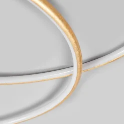 Lindby LED-loftlampe Joline, Ø 74 cm, guldfarvet, metal