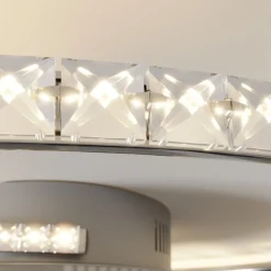 LED-loftlampe Joline, Ø 45 cm, krystaller, metal^Lindby Hot