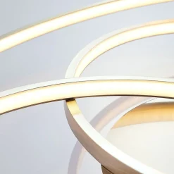 LED-loftlampe Joline, Ø 60 cm, nikkelfarvet, metal^Lindby Sale