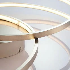 LED-loftlampe Joline, Ø 60 cm, nikkelfarvet, metal^Lindby Sale