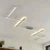 LED-loftlampe Kerem, 345 cm, nikkelfarvet, metal^Lindby Best