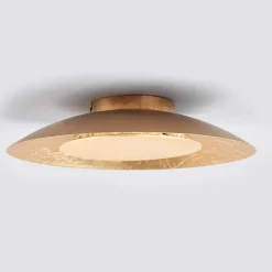 Lindby LED-loftlampe Keti, Ø 35 cm, guld, rund, metal