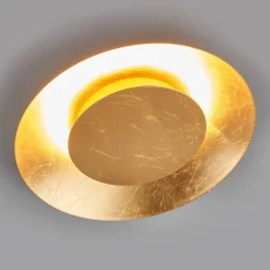 Lindby LED-loftlampe Keti, Ø 35 cm, guld, rund, metal