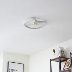 LED-loftlampe Kosmo, 40 cm, hvid, metal, moon^Lindby Clearance