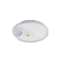 LED-loftlampe Kosmo, 40 cm, hvid, metal, moon^Lindby Clearance