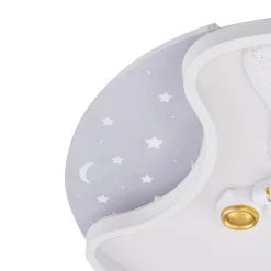 LED-loftlampe Kosmo, 40 cm, hvid, metal, moon^Lindby Clearance