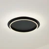 Lindby LED-loftlampe Kunis, sort, plast, Ø 46 cm