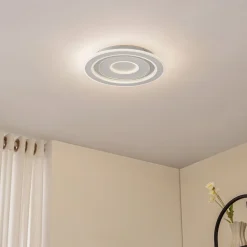 LED-loftlampe Lorvik, Ø 40 cm, hvid, CCT, dæmpbar^Lindby