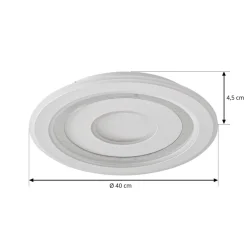 LED-loftlampe Lorvik, Ø 40 cm, hvid, CCT, dæmpbar^Lindby