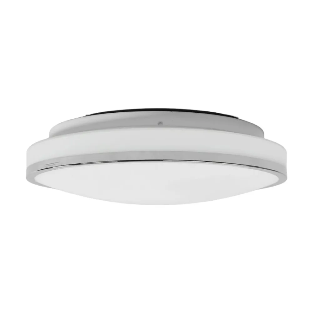 Lindby LED-loftlampe Lyss, Ø 34 cm, kromfarvet, IP44