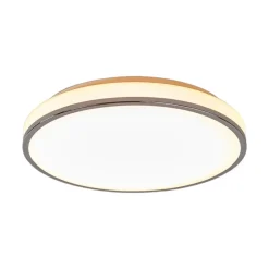 LED-loftlampe Lyss, Ø 40 cm, kromfarvet, IP44^Lindby Online