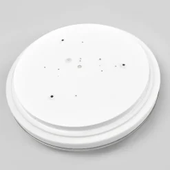 LED-loftlampe Lyss, Ø 40 cm, kromfarvet, IP44^Lindby Online