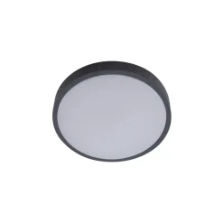 Lindby LED-loftlampe Manala, betongrå, RGB, CCT, fjernbetjening