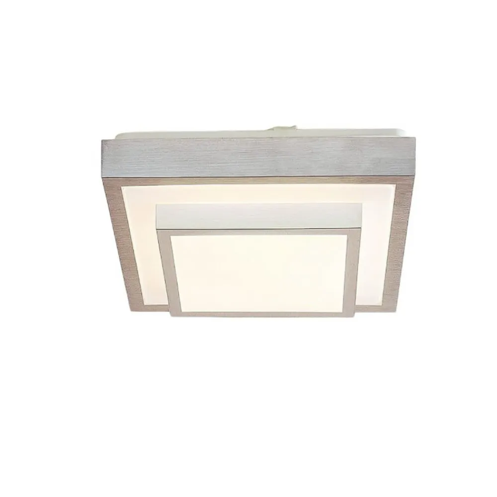 LED-loftlampe Mirco, 32 cm, kantet, aluminium^Lindby Sale