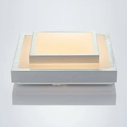 LED-loftlampe Mirco, 32 cm, kantet, aluminium^Lindby Sale