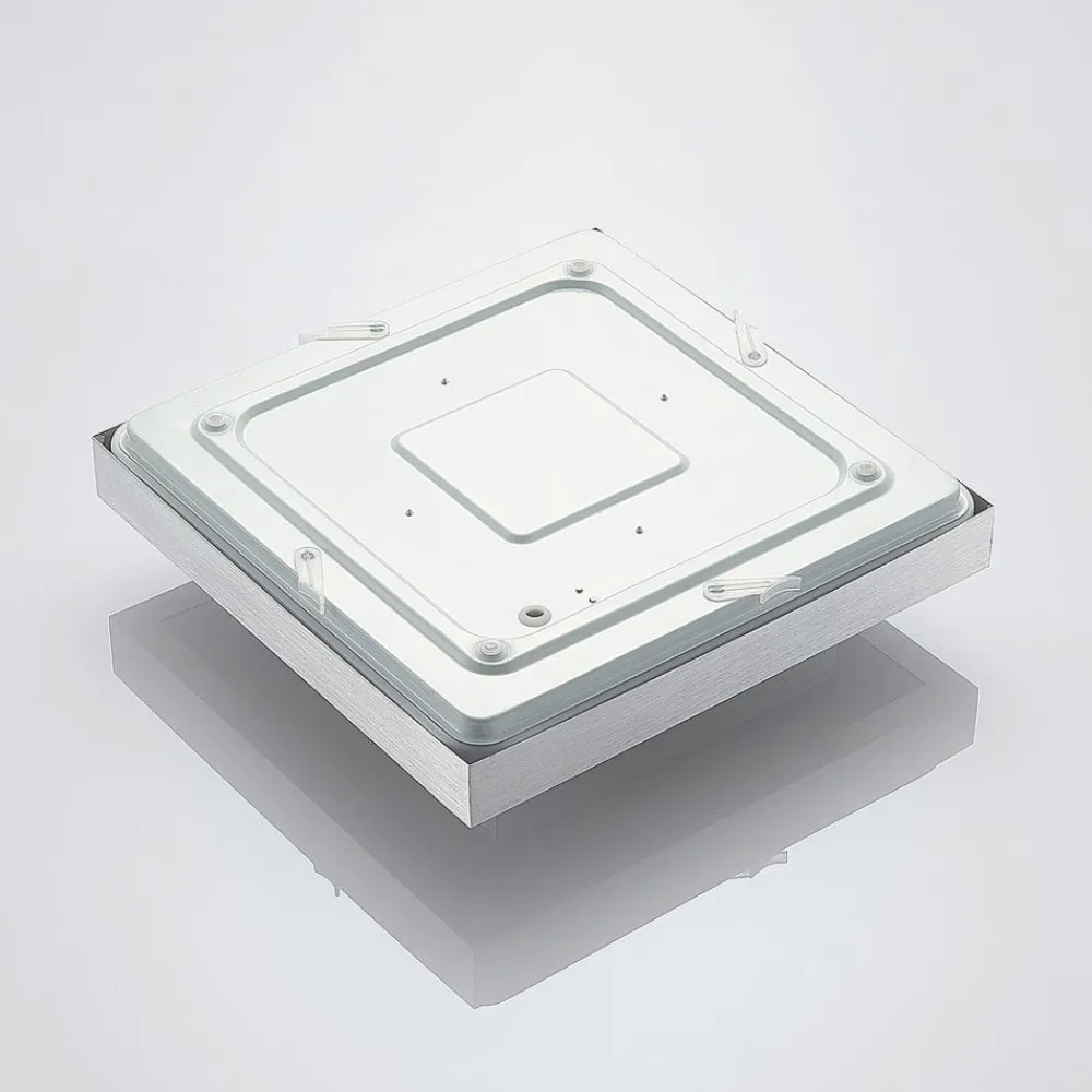 LED-loftlampe Mirco, 32 cm, kantet, aluminium^Lindby Sale