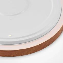 LED-loftlampe Mynte, Ø42cm, trælook, plast^Lindby Online