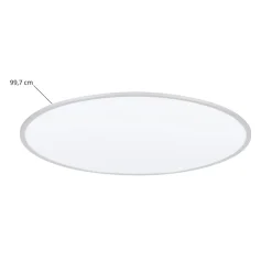Lindby LED-loftlampe Narima, 4.000 K, Ø 100 cm, sølv