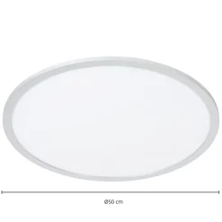 LED-loftlampe Narima, 4.000 K, Ø 50 cm, sølv^Lindby Discount