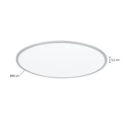 LED-loftlampe Narima, CCT, Ø 80 cm, sølv^Lindby Outlet