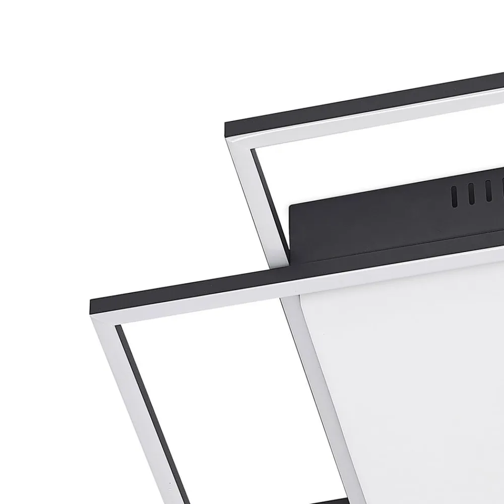 LED-loftlampe Nelinka, 60 cm, sort, aluminium^Lindby Outlet