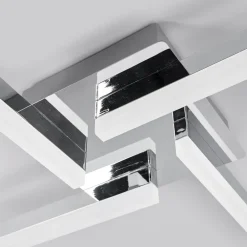 LED-loftlampe Patrik, 59 cm, 4 lyskilder, krom, IP44^Lindby