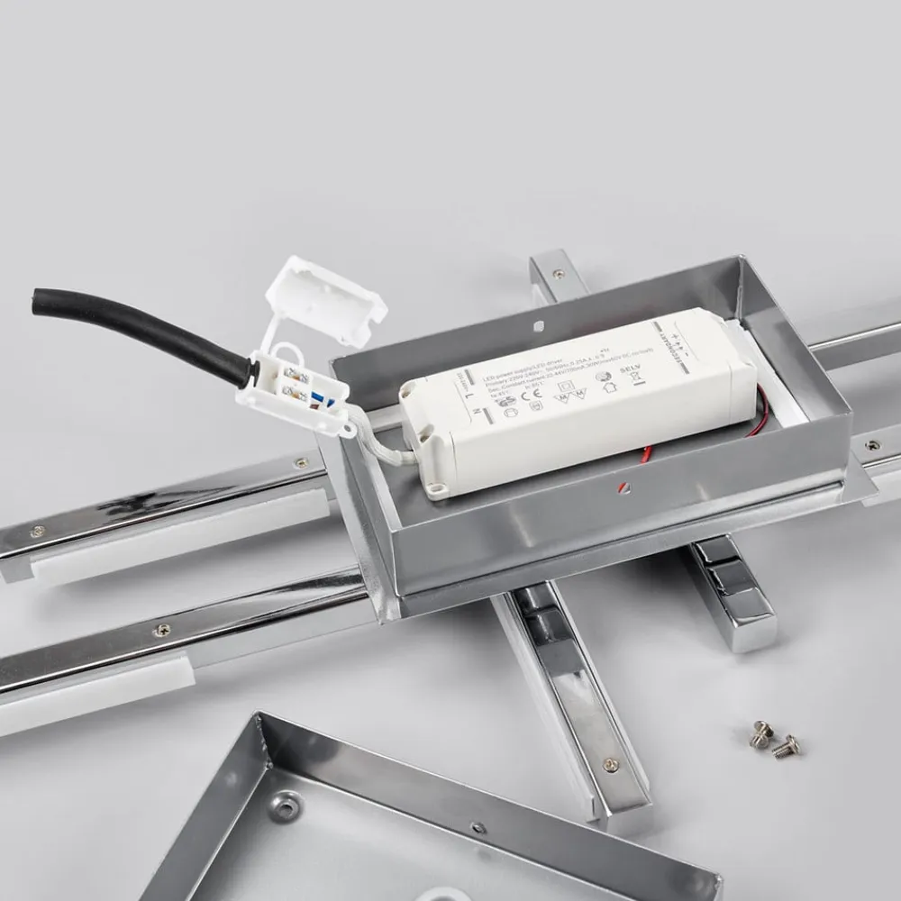 LED-loftlampe Patrik, 62 cm, 6 lyskilder, krom, IP44^Lindby Outlet