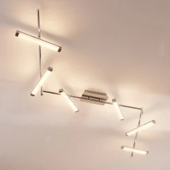 Lindby LED-loftlampe Pilou, 6 lyskilder, dæmpbar, krom