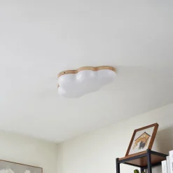 Lindby LED-loftlampe Pilvi, plast, sky, 50 cm