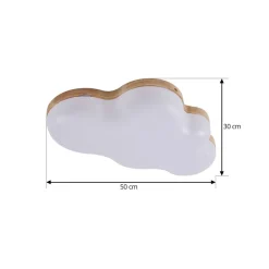 Lindby LED-loftlampe Pilvi, plast, sky, 50 cm