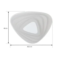 LED-loftlampe Rebeka, 48x49cm, CCT, fjernbetjening^Lindby Hot
