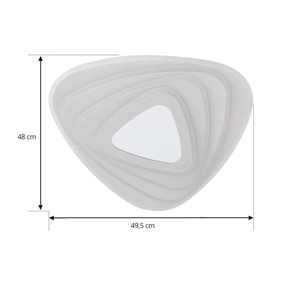 LED-loftlampe Rebeka, 48x49cm, CCT, fjernbetjening^Lindby Hot