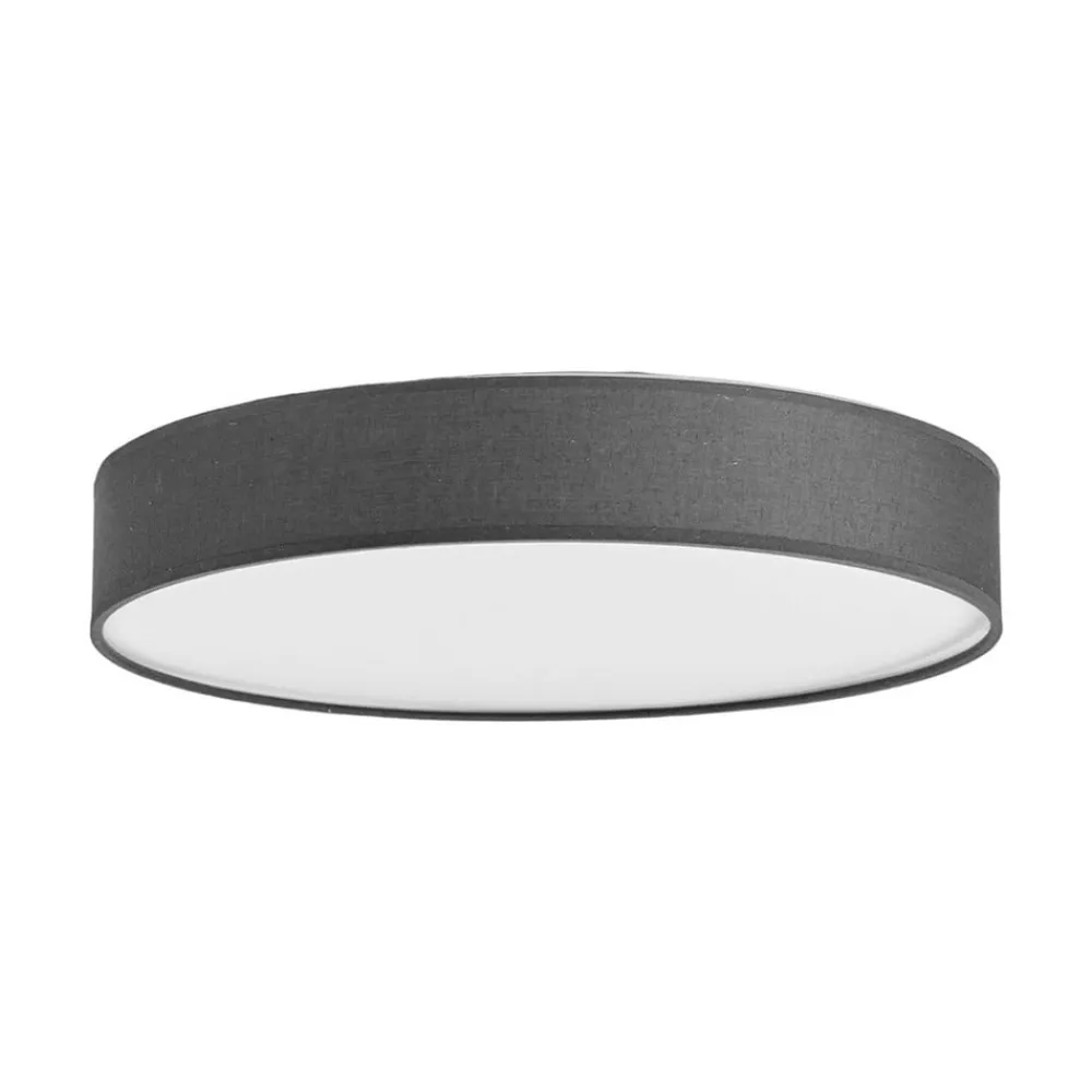 LED-loftlampe Saira, Ø 40 cm, grå, tekstil^Lindby Outlet
