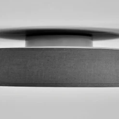 LED-loftlampe Saira, Ø 40 cm, grå, tekstil^Lindby Outlet