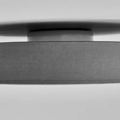 LED-loftlampe Saira, Ø 50 cm, grå, tekstil^Lindby Clearance