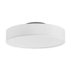 LED-loftlampe Saira, Ø 30 cm, hvid, tekstil^Lindby Sale