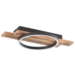 LED-loftlampe Sentoa, træ, 52,8 cm lang, 3.000 K^Lindby Outlet