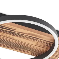 LED-loftlampe Sentoa, træ, 52,8 cm lang, 3.000 K^Lindby Outlet