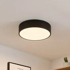 Lindby Loftlamper|Loftlamper>LED-loftlampe Simera, Ø 30 cm, sort, hvid